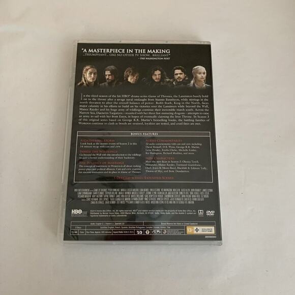 Game of Thrones: Season 3 (DVD, 2016, 5-Disc Set) - Picture 8 of 8